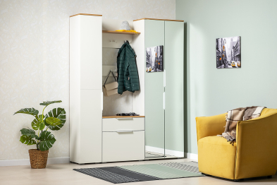 Вешалка Октава 15.14.02, белая шагрень