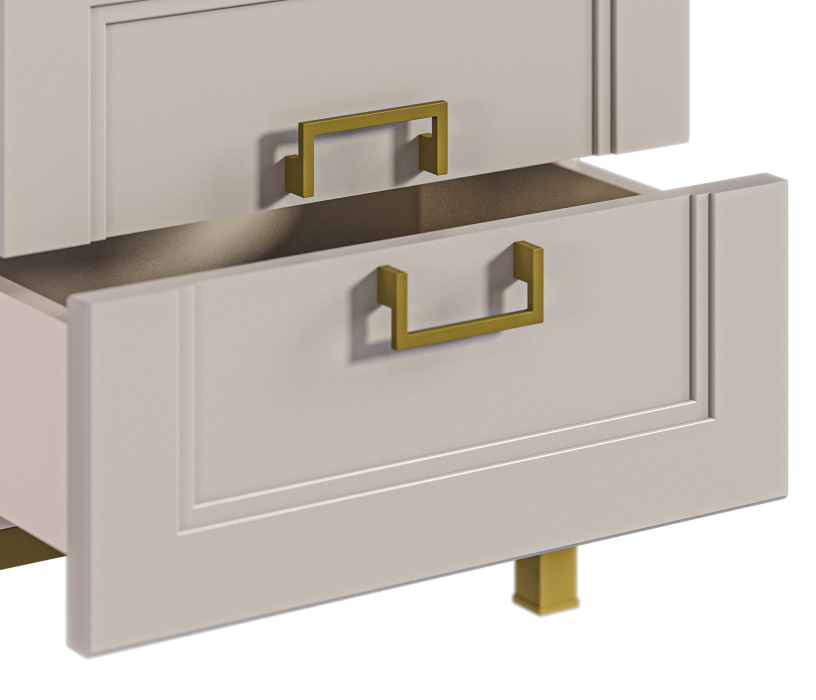 Прикроватные тумбы, Тумба Ассоль СБ-3436 Кашемир серый/МДФ Кашемир