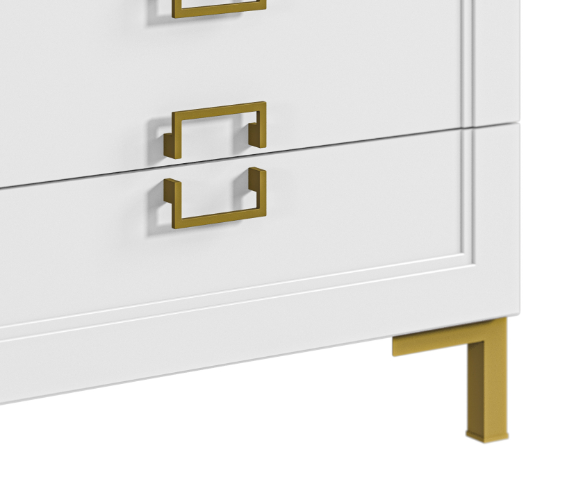 Комоды, Комод Ассоль СБ-3435 Белый/МДФ Белый