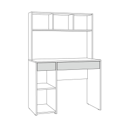 Стол компьютерный Комфорт 12.77 F, дуб золотой крафт