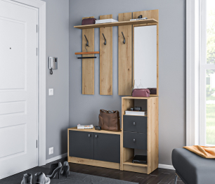 Прихожая Сидней 2 Дуб дикий/Диамант серый