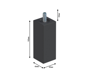 Ножка H=100 мм для МС Тренд Диамант серый