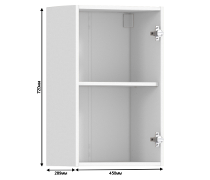 Регина корпус для шкафа навесного 1 дв 45х72 см