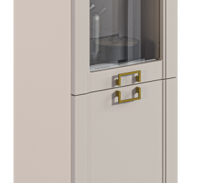 Шкаф-витрина Ассоль СБ-3429 Кашемир серый/МДФ Кашемир