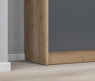 Шкаф-пенал Сидней СБ-2684 Дуб дикий/Диамант серый