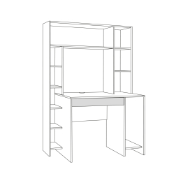Стол компьютерный Комфорт 12.71, гикори рокфорд натуральный, сатин