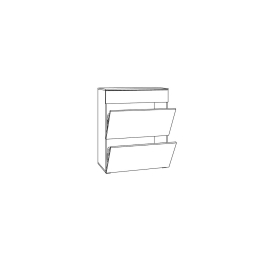 Тумба для обуви Остин 16.121, белая шагрень, дуб золотой крафт