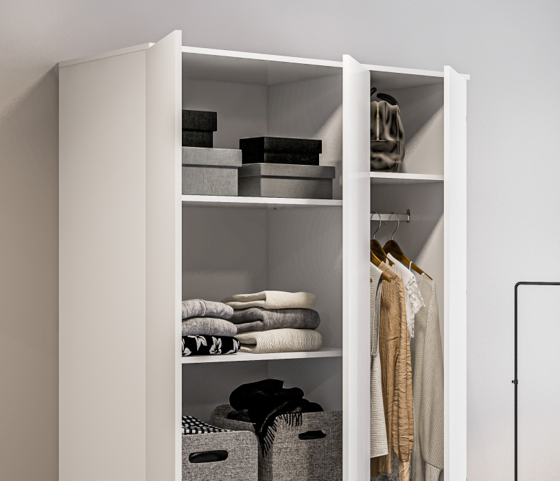 Шкафы распашные, Шкаф 3 дверный с ящиками Леон СБ-3363