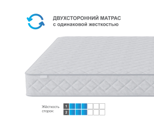 Леон/Бруклин СБ-3369 Кровать белая с матрасом Тропикана-Боннет плюс 1600*2000
