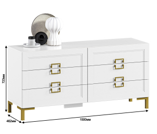 Комплект для гостиной с пеналами Ассоль, Белый