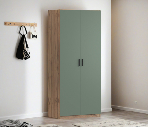 Шкаф двухдверный Макс 1000 мм, вариант №5 (ЛДСП, корпус дуб вотан)