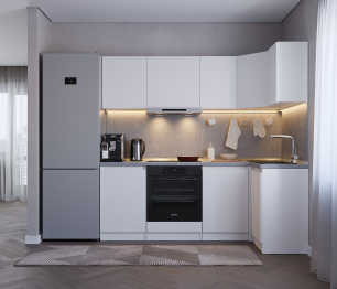 Кухонный гарнитур Леон угловой 210х100 см, белый