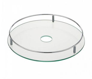 Полка центральная стекло D-360 мм Хром 60213/ХР